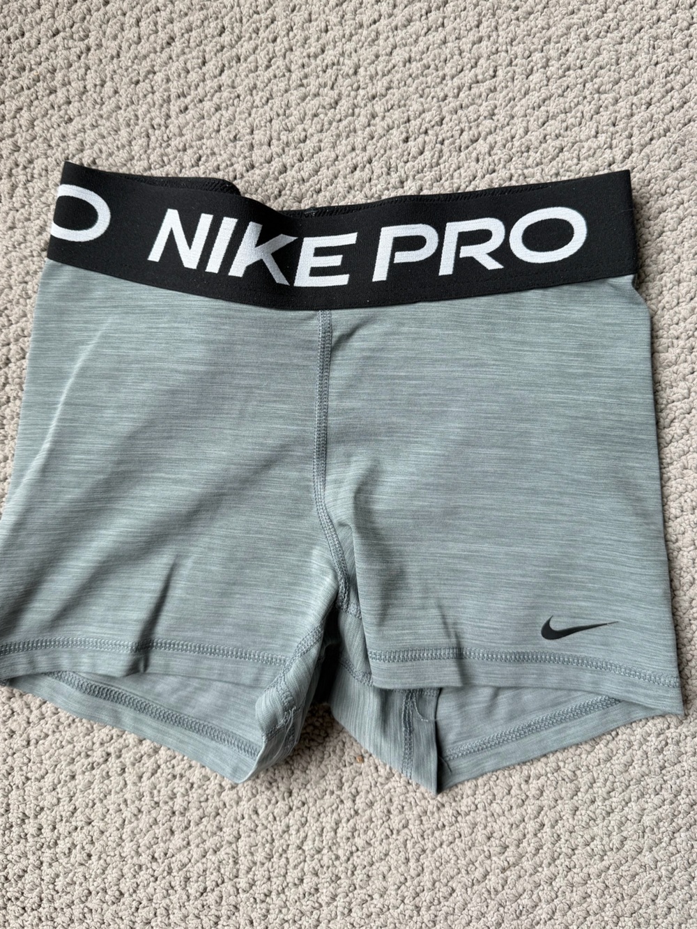 Nike Pro Light Gray/Black Women's Training Shorts